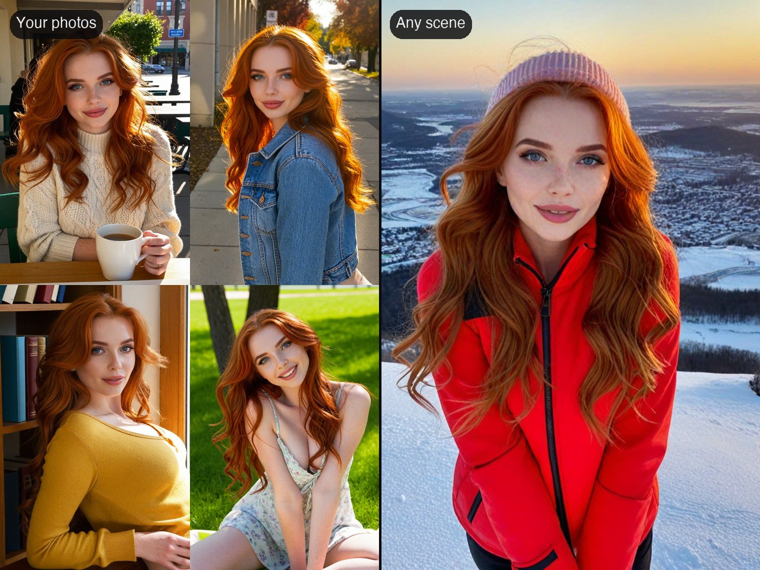 Train a character from photos, then generate it in any scene